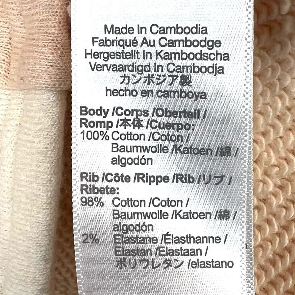 MADEWELL Sweatershirt the MLW Airterry Colorblock Crop in Peach and Cream Small - Picture 9 of 10